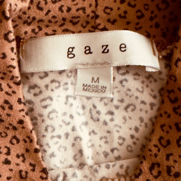 Gaze bodysuit high neck size Medium with small animal print - Picture 2 of 15